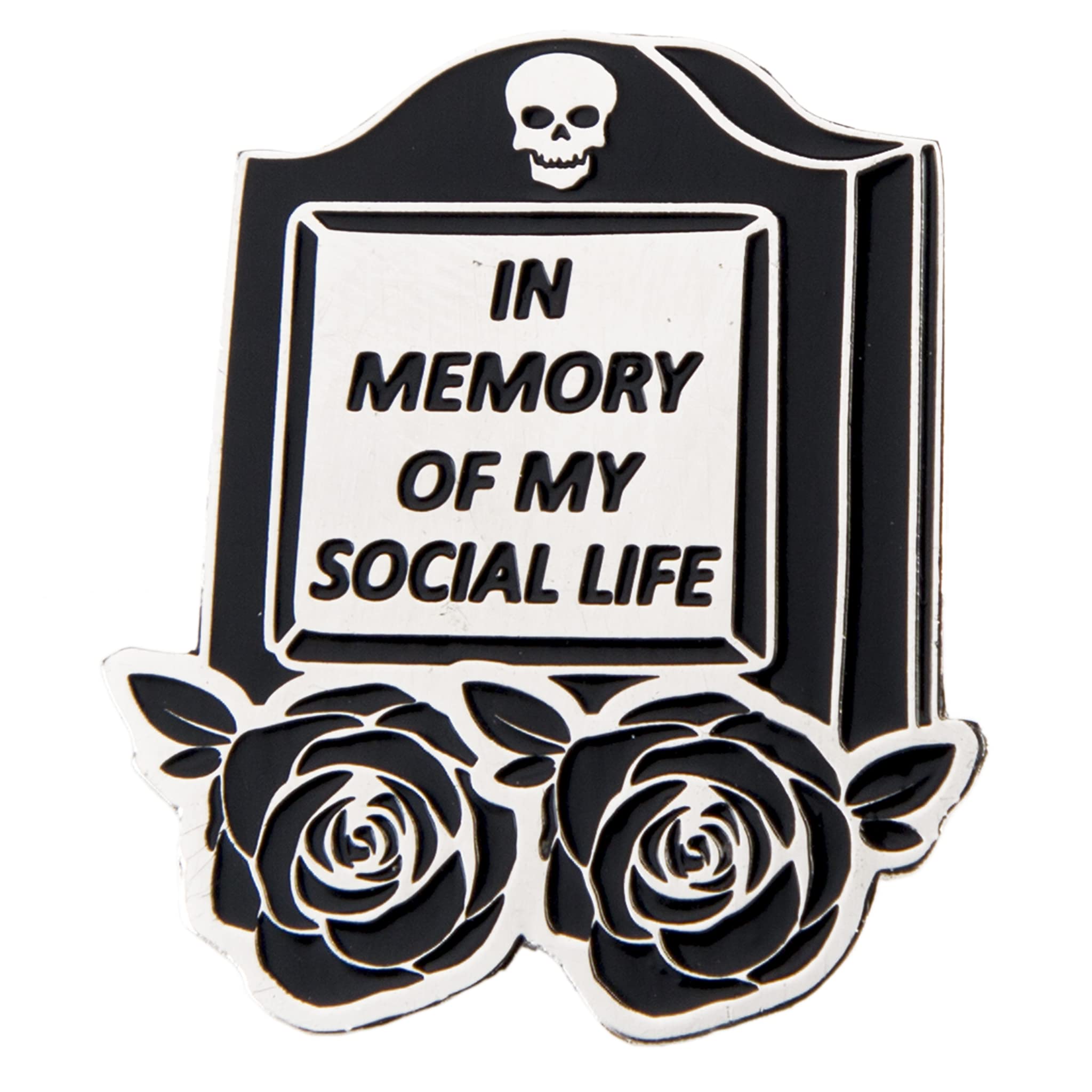 Bigsmall In Memory Of My Social Life Lapel Pin/Brooch/Badge for Bag, Jacket, Clothes for Men and Women