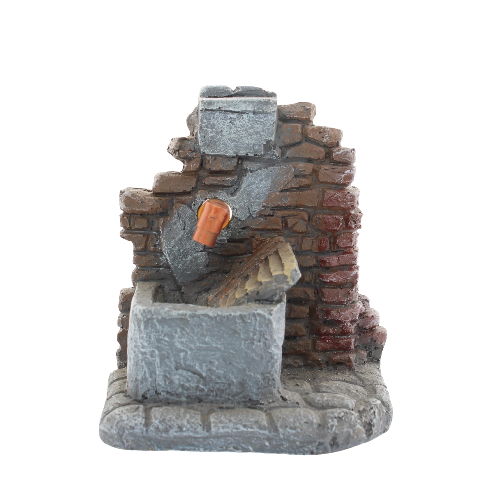 Moranduzzo Fuente con bomba para pesebre de resina, 10 x 12 x 11 cm, accesorio artesanal con chorro de agua, fabricado en Italia, producto oficial, fabricado en Italia