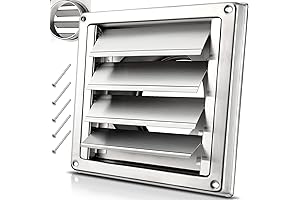 4" Upgrade Metal Dryer Vent Cover with Screws Gasket Louvre