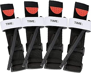 Tourniquets, 4 Pack Emergency Outdoor Tourniquet Kit, First Aid ourniquets for Rapid Hemostatic Control,Single-Handed Operation Bandage for Outdoor,Black