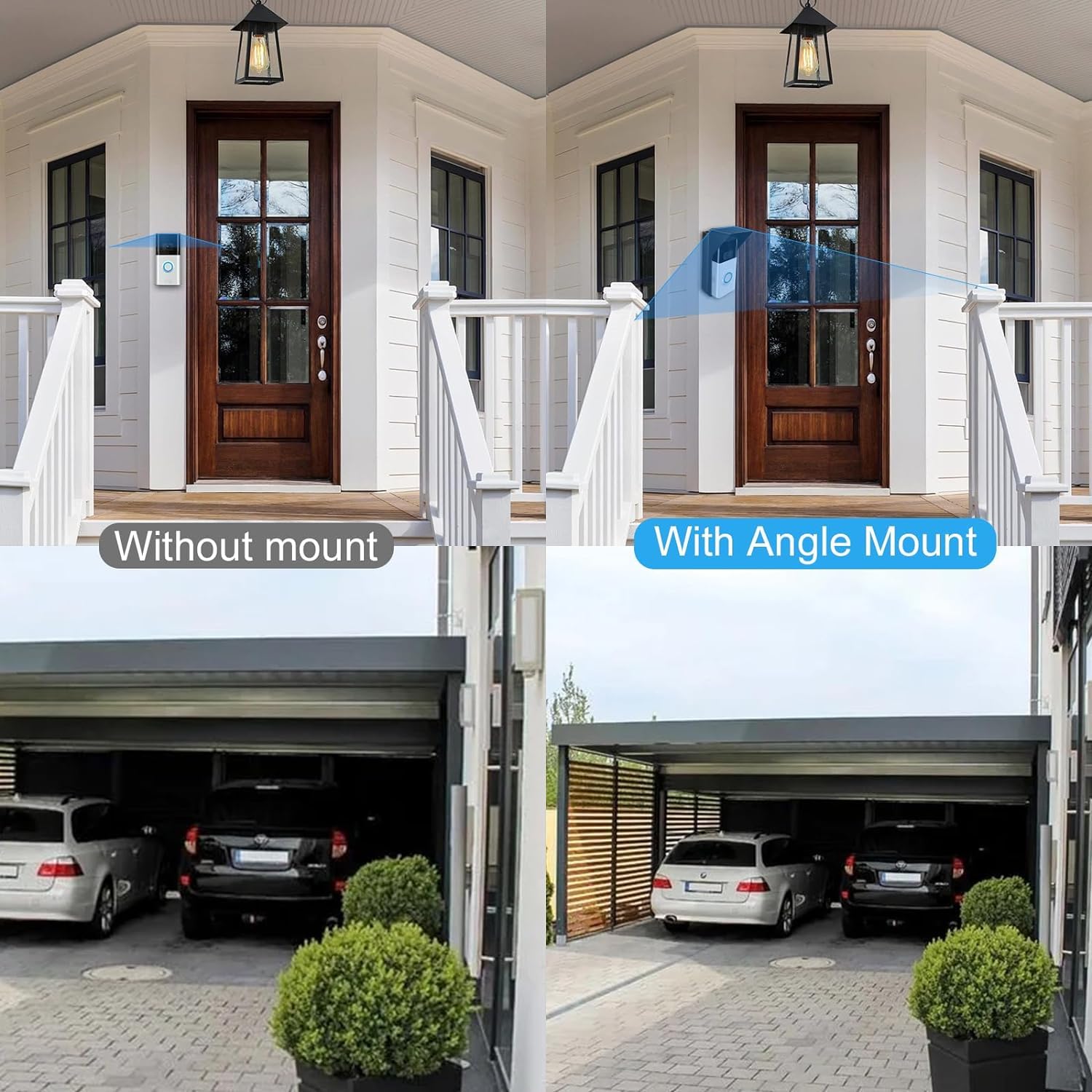 Staffa Angolo Regolabile Per Videocitofono | Compatibile Con Ring Video Doorbell 1/2/3/4 | Kit Montaggio Con Copertura - Foto 6