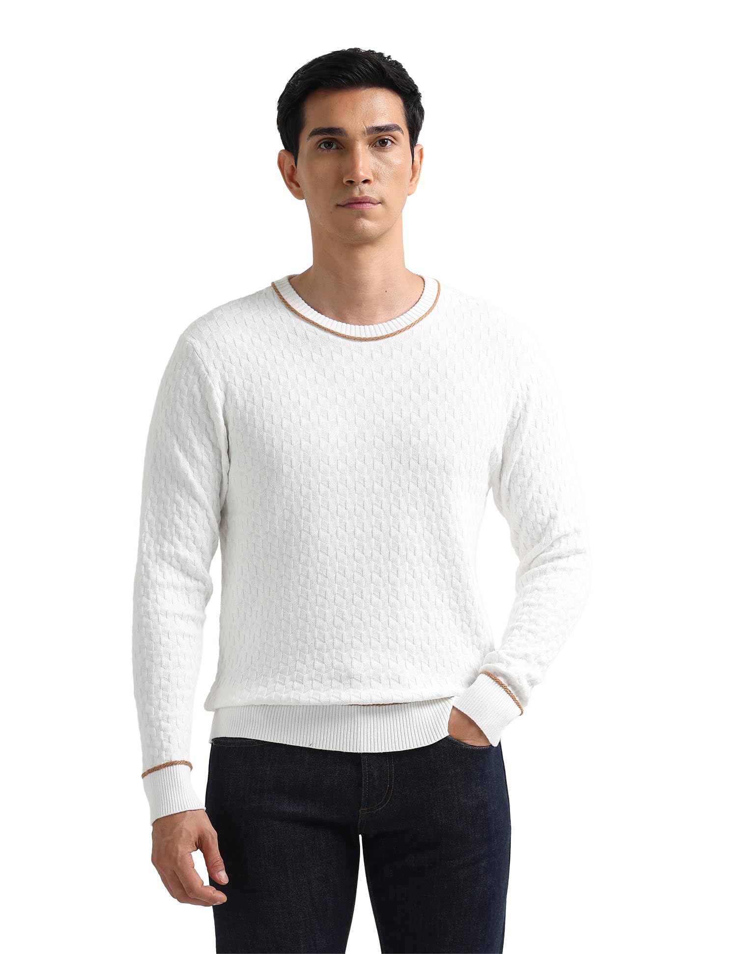 arrow Men's Patterned Knit Regular Fit Sweater-picture-22