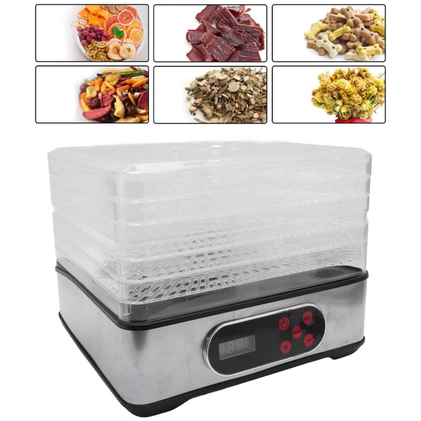 Macchina essiccatrice per Alimenti, Essiccazione ad Aria Domestica a 5 Strati, essiccatore per Alimenti Multifunzione per Frutta e Verdura, essiccator