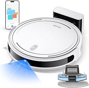 Robot Vacuum and Mop, 3-in-1 Robotic Vacuum Cleaner with Schedule, 5000Pa Suction, LiDAR Navigation & Smart Mapping,150 Mins Max, Ultra-Slim, App/Alexa Control for Pet Hair/Hard Floor/Carpet, D10