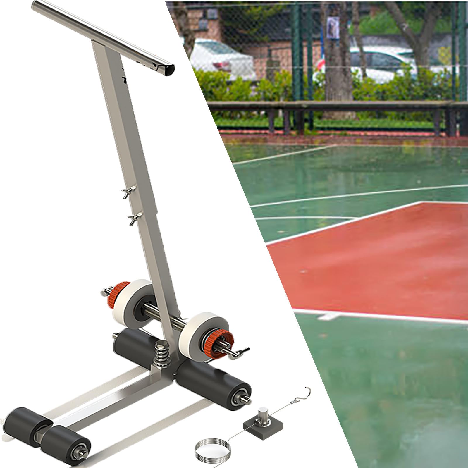 asdchZen Basketball Court Marking Kit - Floor Tape Applicator For Straight Lines, Circles, And Curves - Ideal For Courts And Parking Lots
