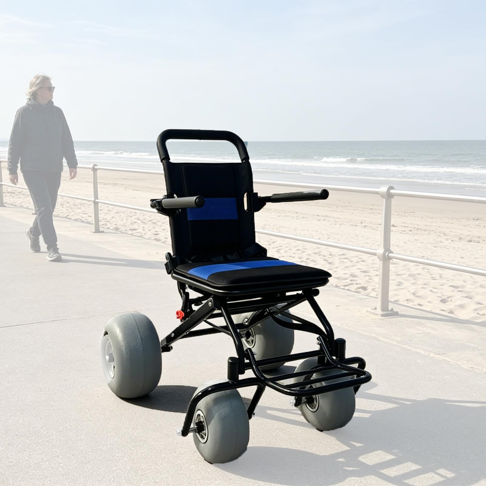 Lekki WóZek Inwalidzki Terenowy, Kompaktowy WóZek Z KołAmi Balonowymi, Lekki WóZek PlażOwy, Lekki WóZek PlażOwy, Do MięKkiego Piasku, Na Plażę, Transport PodróżNy Dla OsóB Starszych