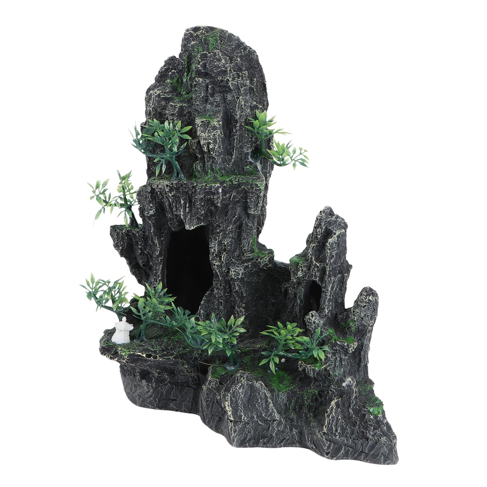 minkissy decoración de plantas rocas artificiales decoraciones de plantas adorno de acuario montaña pecera deriva madera decoraciones de acuario cueva acuario pico decoración manualidades decorar