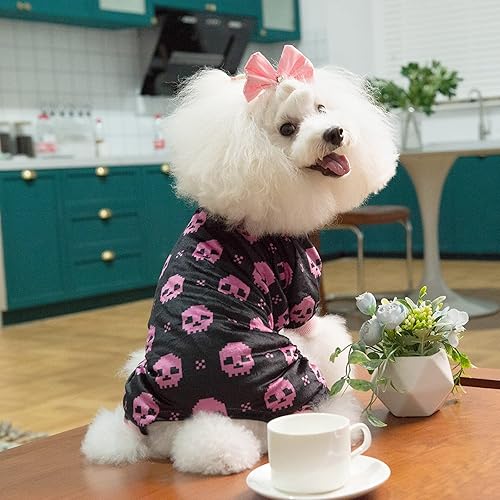 Miniatura 5 de CuteBone Pijamas de Halloween para perros, ropa de calavera, pijamas suaves para cachorros para perros pequeños, P248L