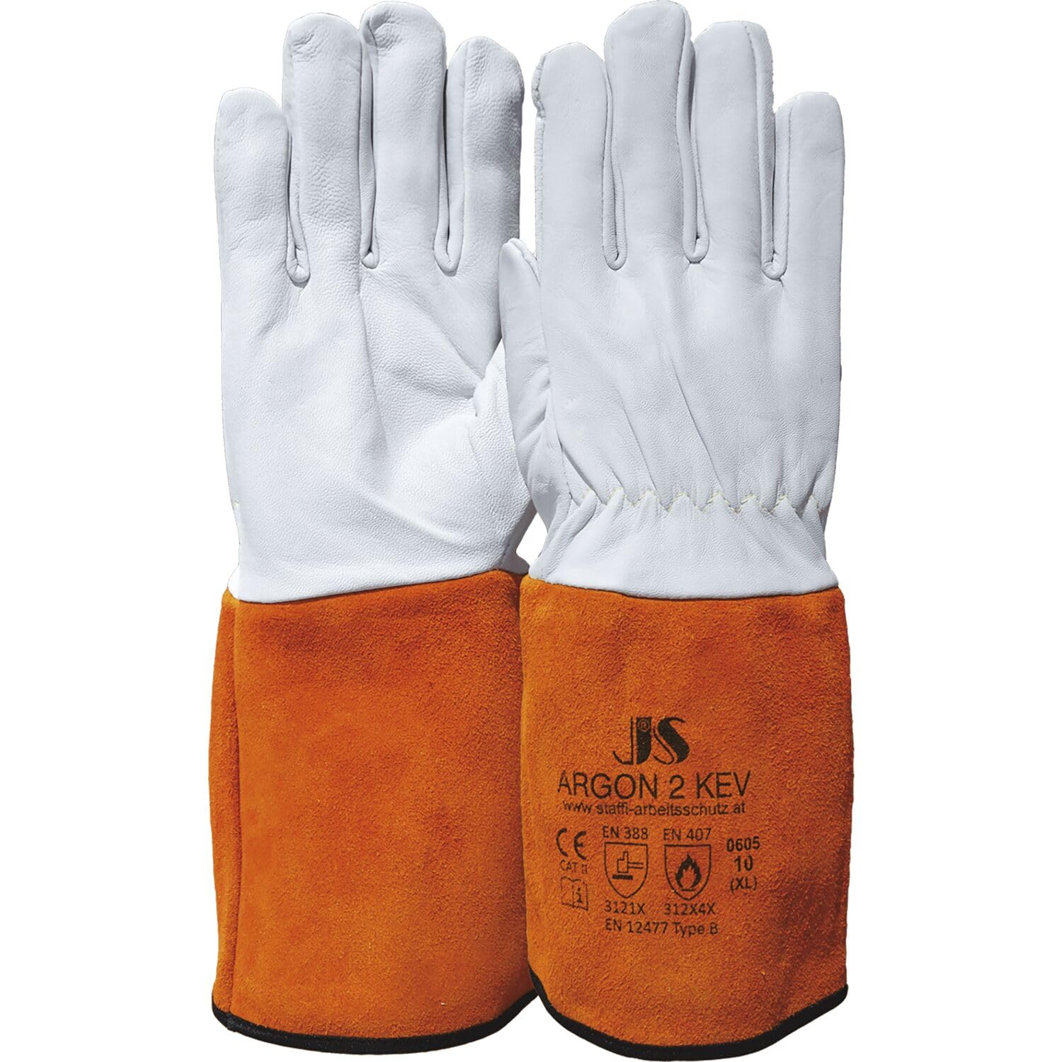 Schweißerhandschuhe Leder 35cm Gr. 11 Schweißhandschuhe EN388/407