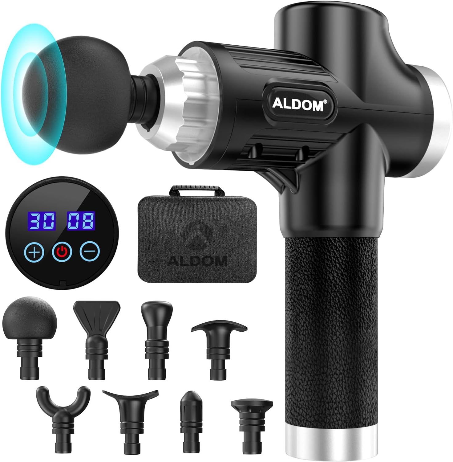 ALDOM Massage Gun（Black Silver）