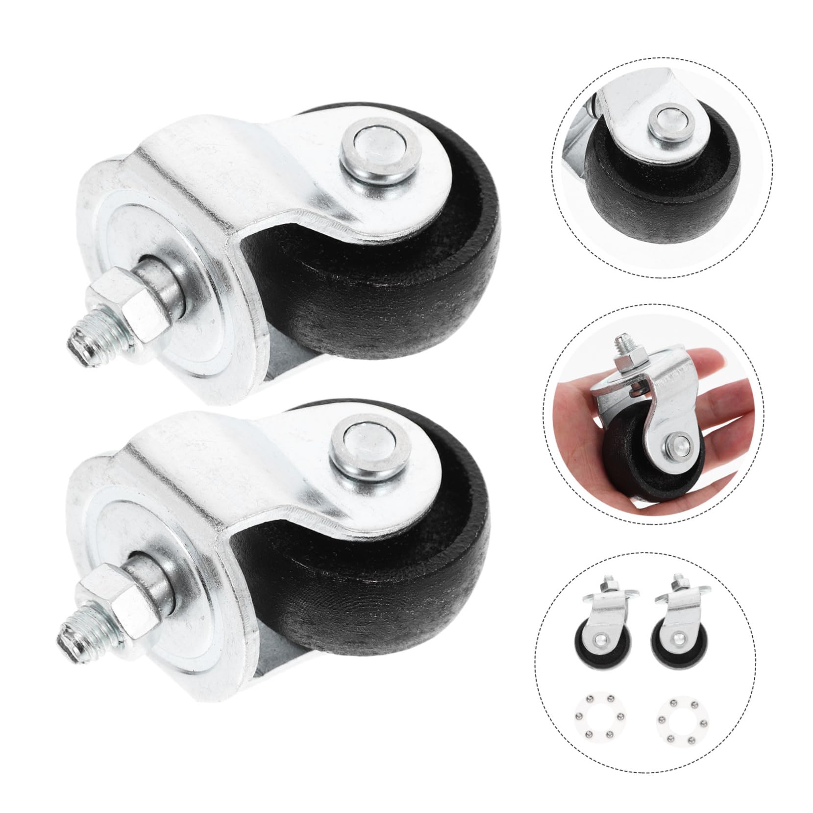 CHILDWEET 2pcs Hydraulic Jack Accessories Floor Jack Parts Horizontal Jack Casters Garage Floor Jack Wheels Horizontal Jack Caster Wheels Wheel for Floor Jack Floor Jack Casters Car Supplies