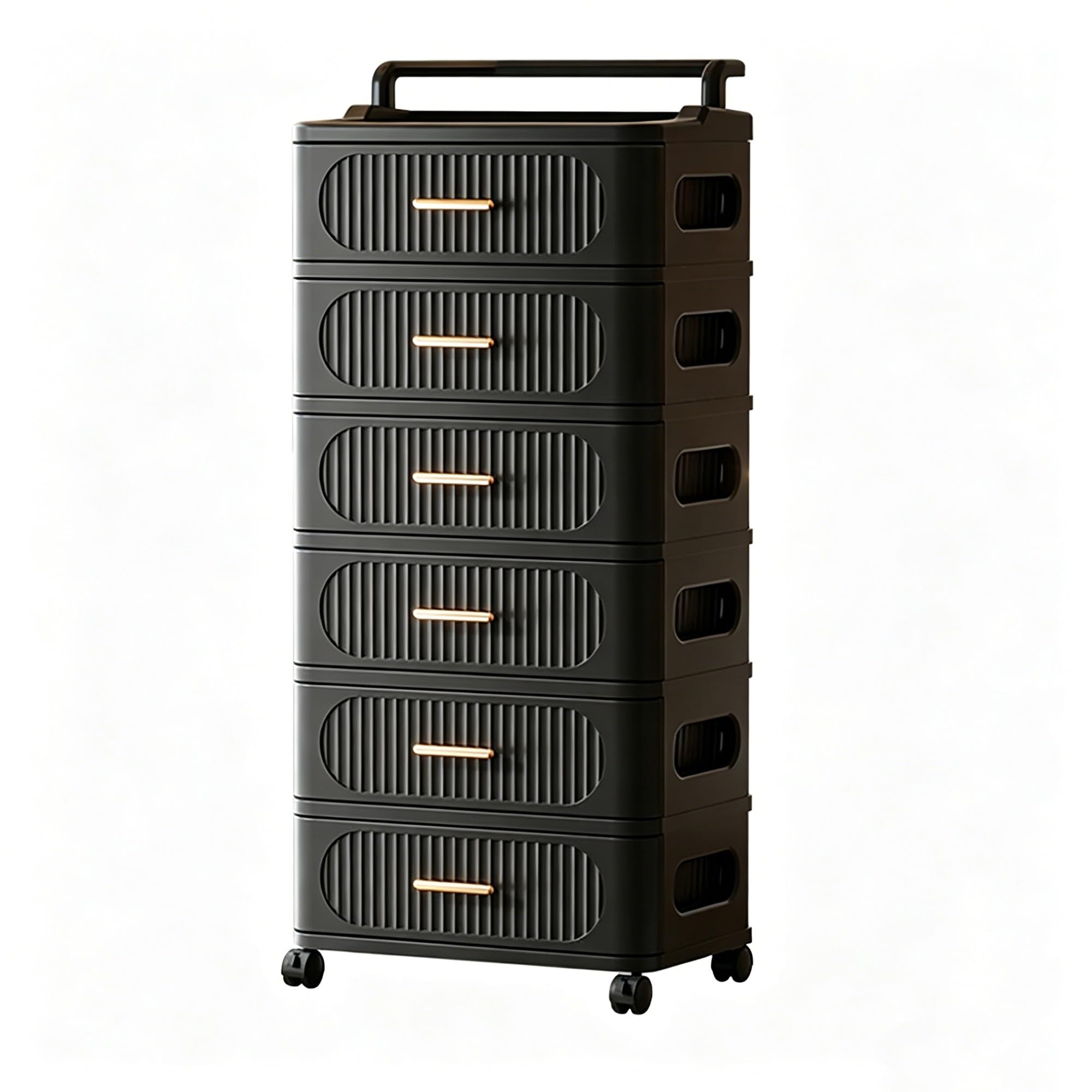 Storage Trolley with Drawers Rolling Storage Cart on Wheels Mobile Organiser Unit Utility Cart for Clothes Toys Snacks(E)