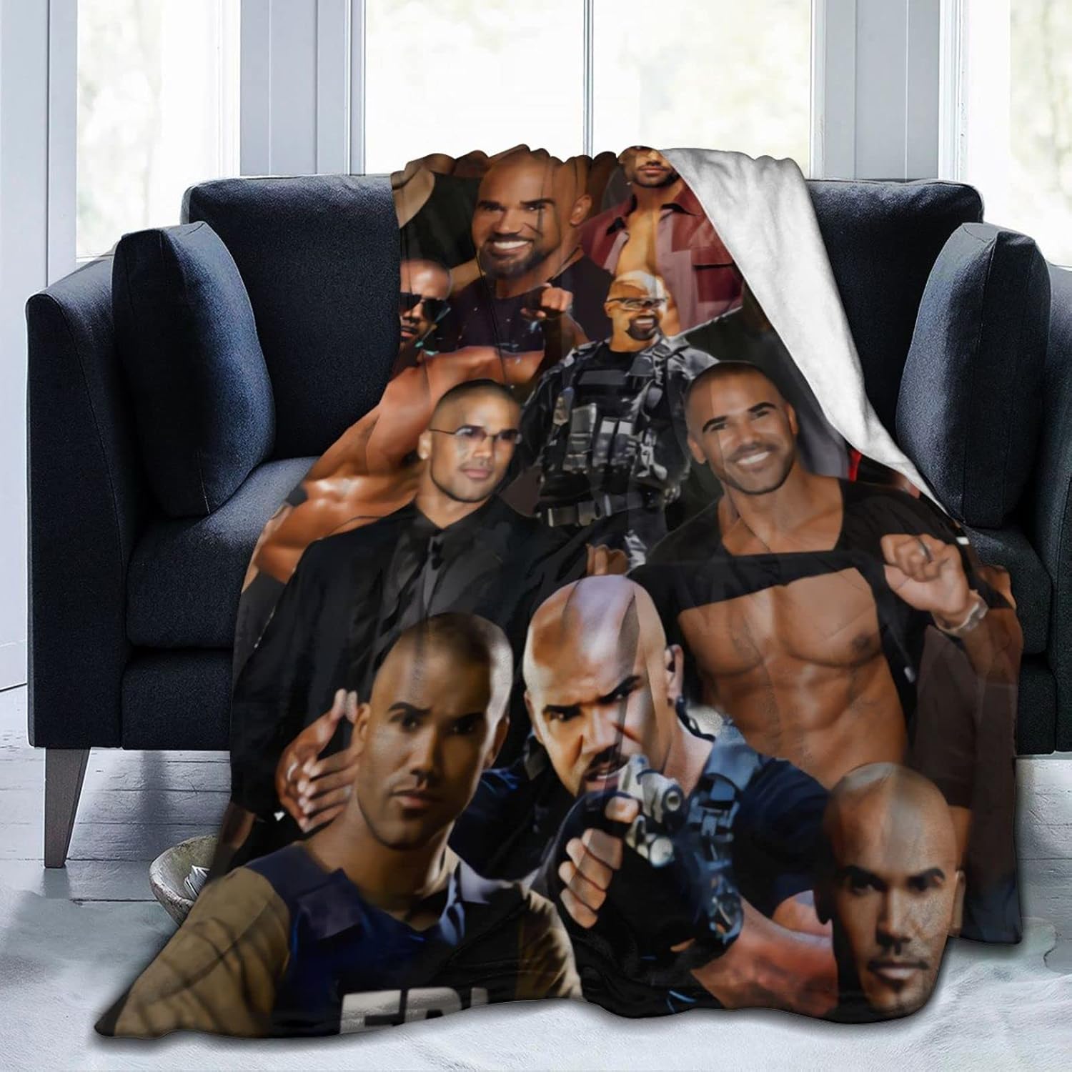 Hamklla Shemar Moore Collage Blanket UltraSoft Micro
