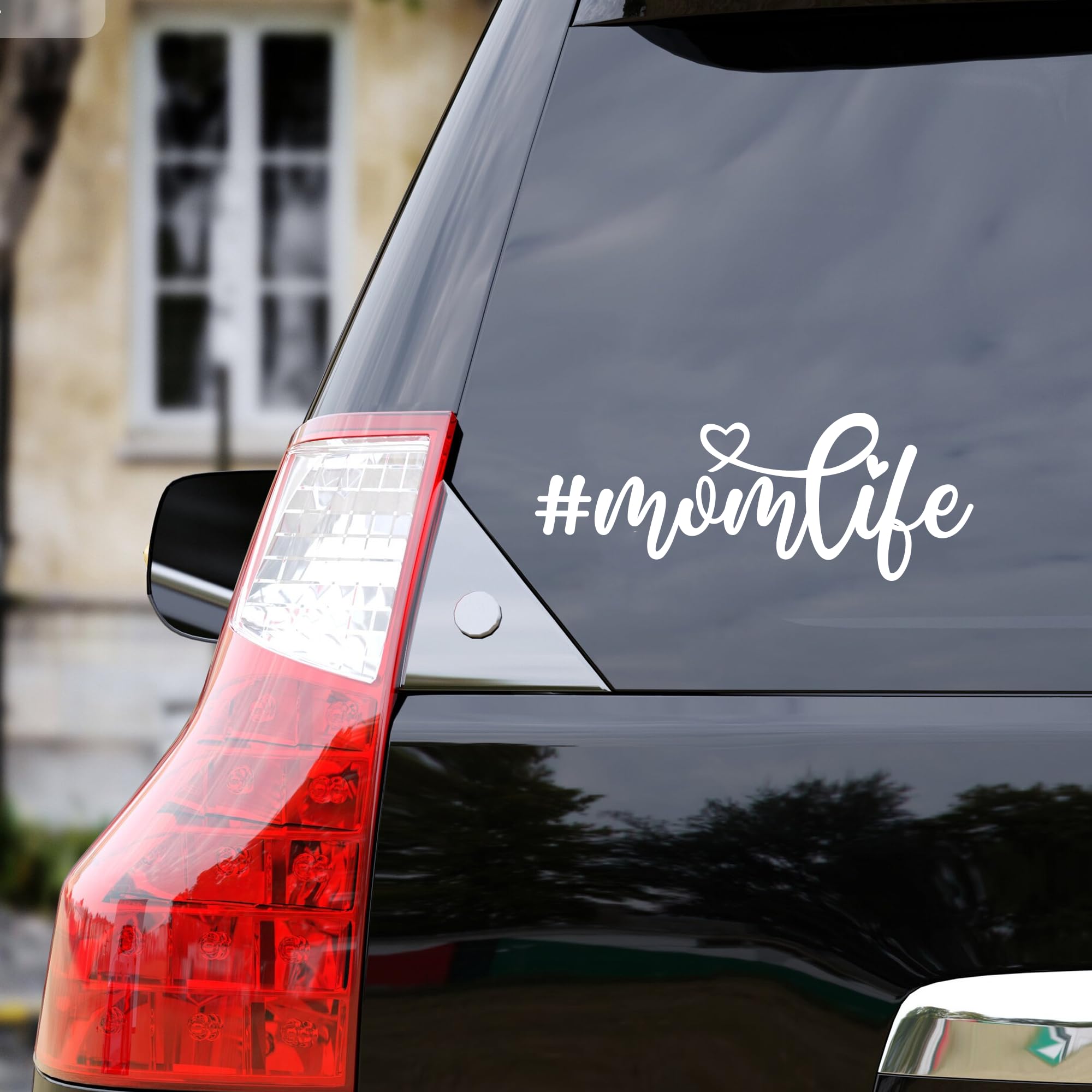 Miarita 2 calcomanías para ventana de coche con texto "Mom Life", calcomanías para el coche, calcomanías para el espejo, regalos del día de la madre para mamá