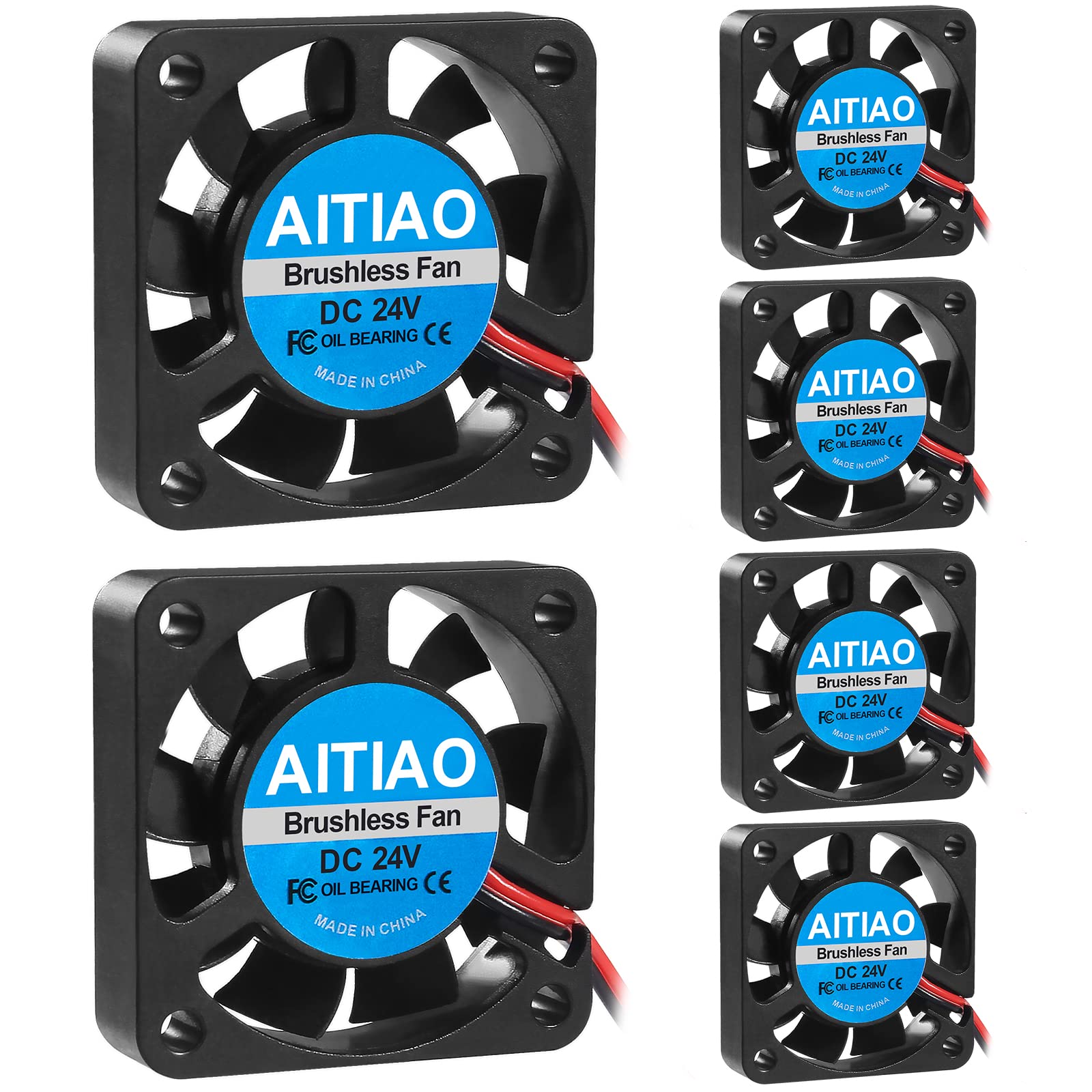 Buy AITIAO6Pcs 4010 Fan Blower DC 24V Mini Brushless Cooling Fans