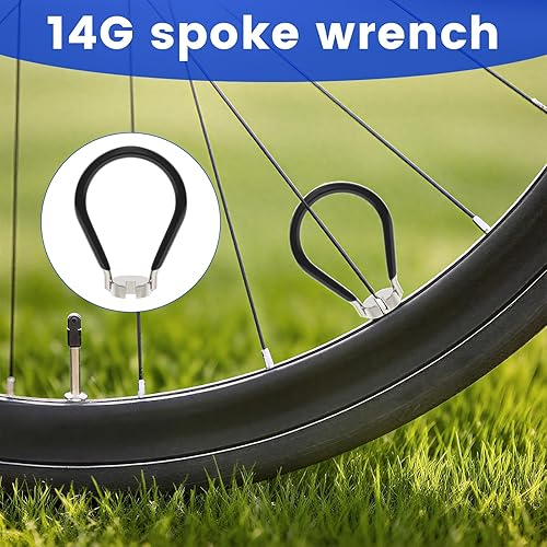 Miniatura 5 de Juego de llaves de radios negras  4 herramientas de llave de radios y 2 palancas de neumáticos y 2 herramientas de núcleo de válvula  101112131415G