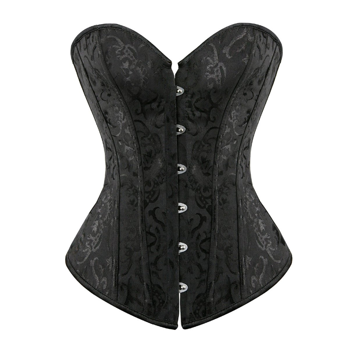 Corsets for Women Bustier Sexy Brocade Lace Up Overbust Corset Waist Cincher Shapewear Top-image-28