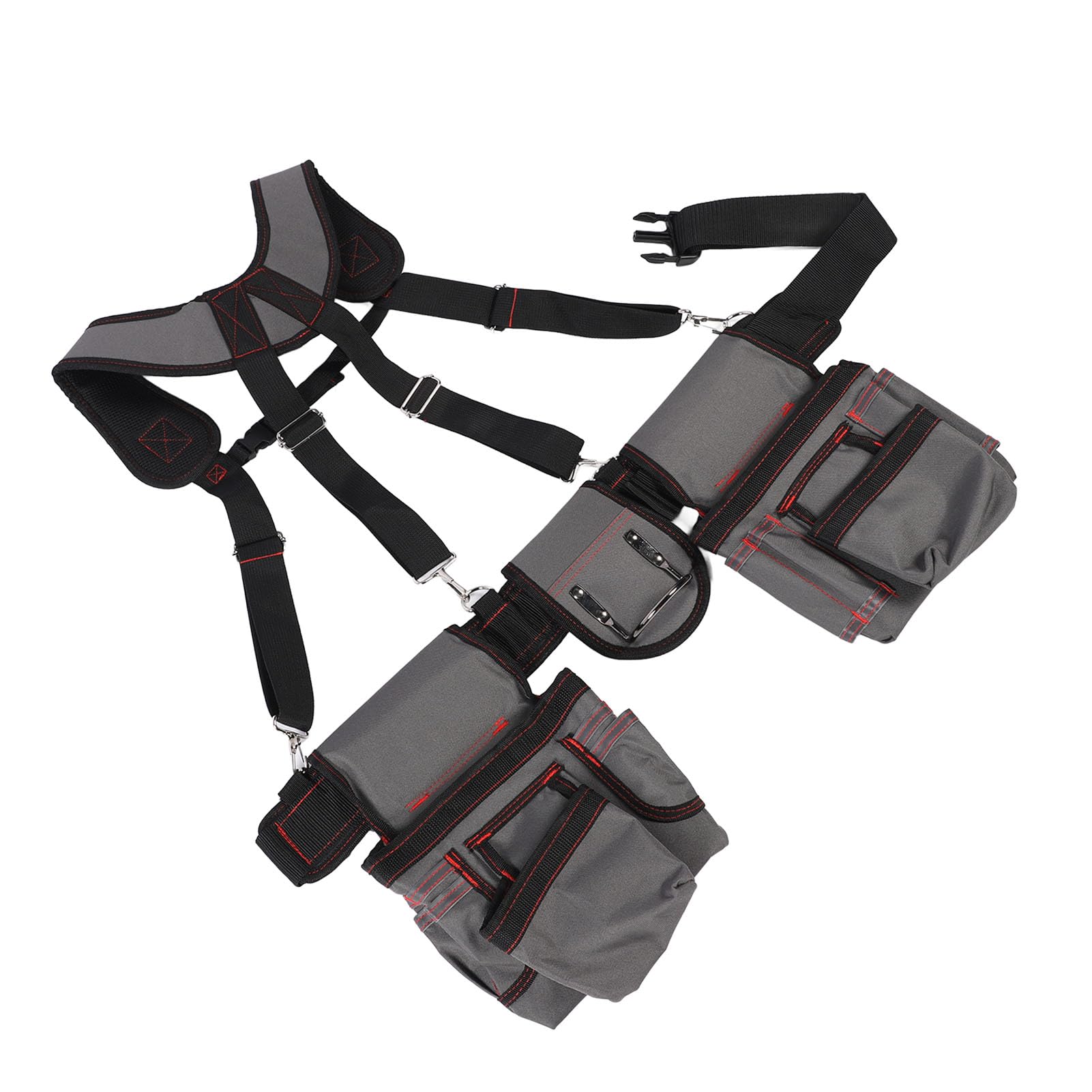 Generic Organisateur de Ceinture à Outils Professionnel avec Bretelles Robuste pour électriciens et Charpentiers en Polyester de qualité Supérieure 12 Poches
