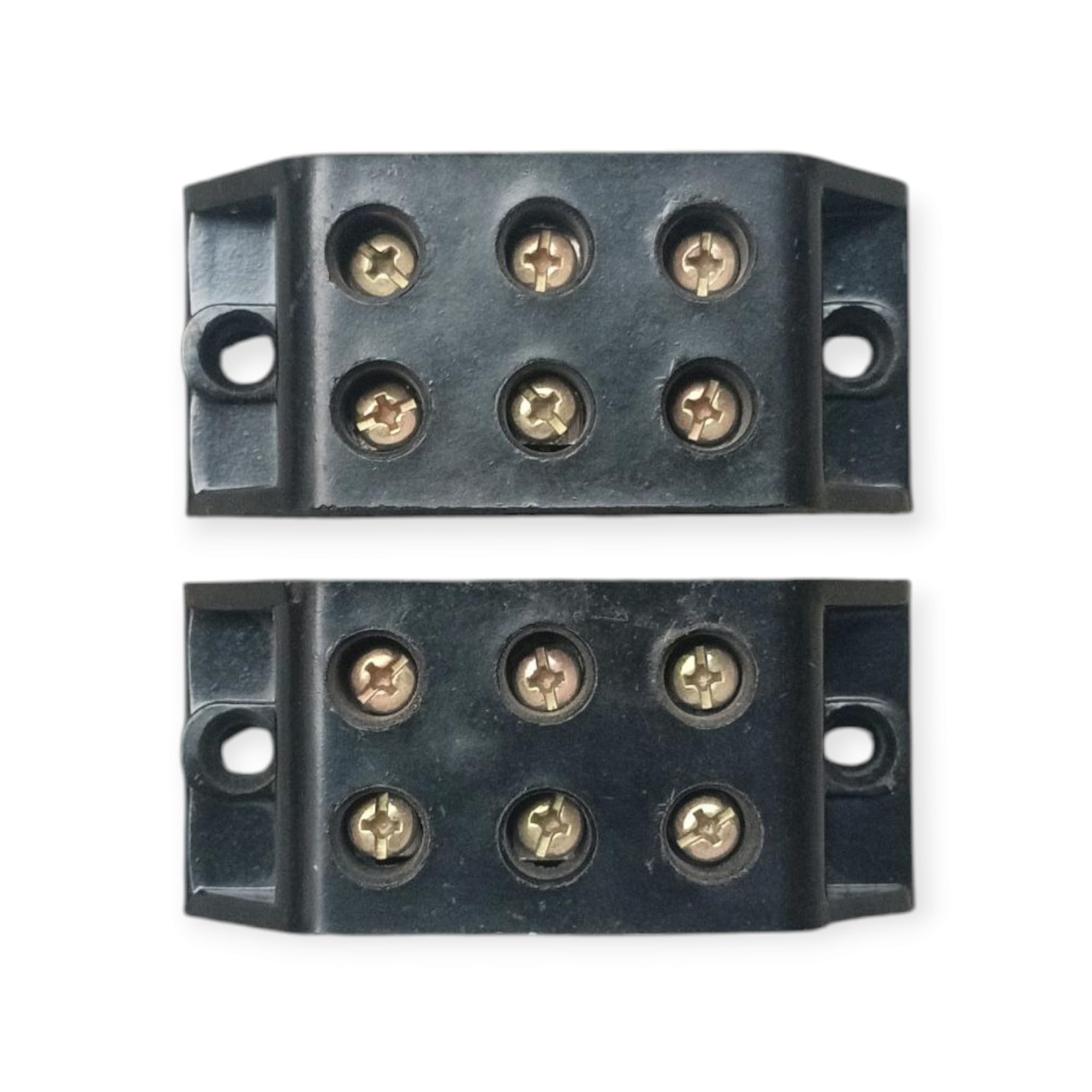 Control Panel 60A 3 Way Bakelite Connector Strip Double Row Barrier Black Terminal (Pack Of 2)-image-31
