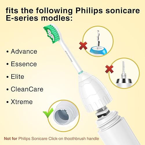 Miniatura 2 de Cabezas intercambiables para cepillos de dientes Philips Sonicare E-Series de Aoremon paquete de 6 unidades se ajusta a los cepillos eléctricos