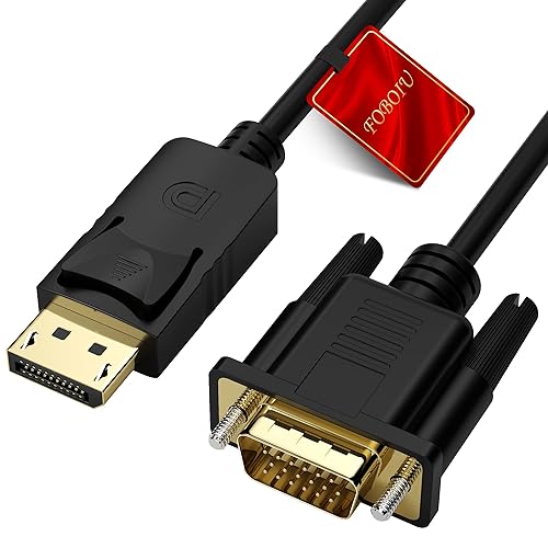 Miniatura 8 de Adaptador DisplayPort a VGA, cable DP a VGA de 15 pies que conecta el puerto DP de escritorio o portátil a monitor o proyector con puerto VGA