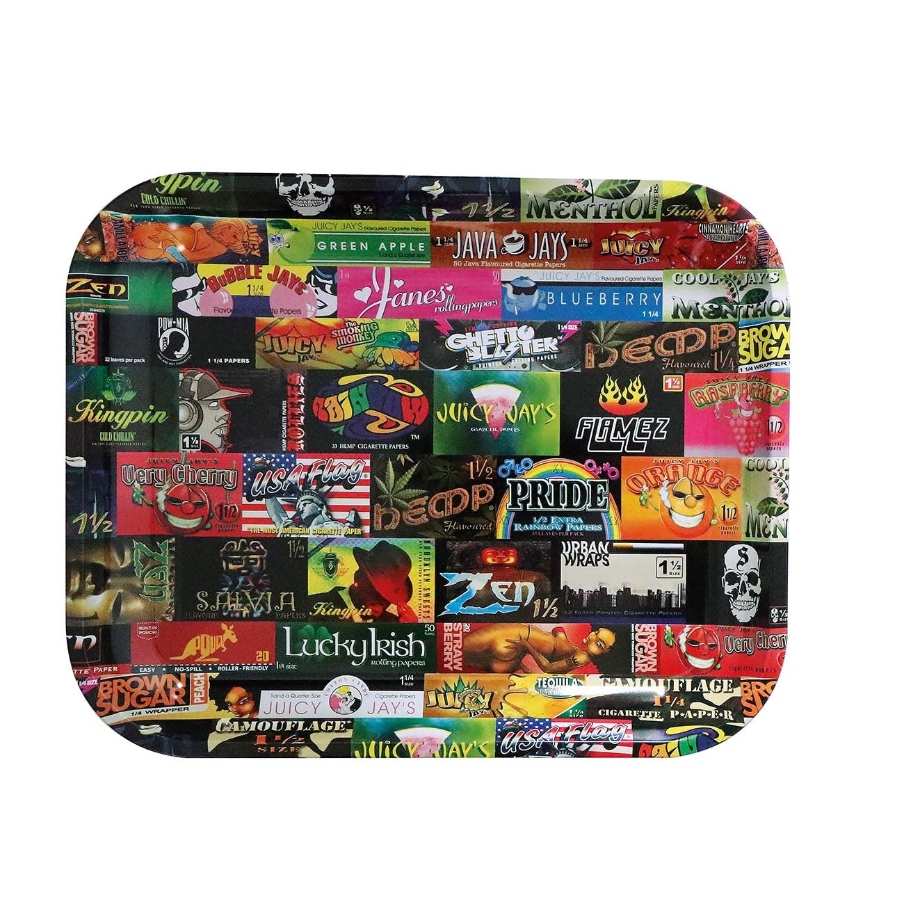 Set mit 500x actiTube Aktivkohlefilter Extra-Slim, 6 mm Durchmesser und 1x Rolling Tray im zufälligen Design