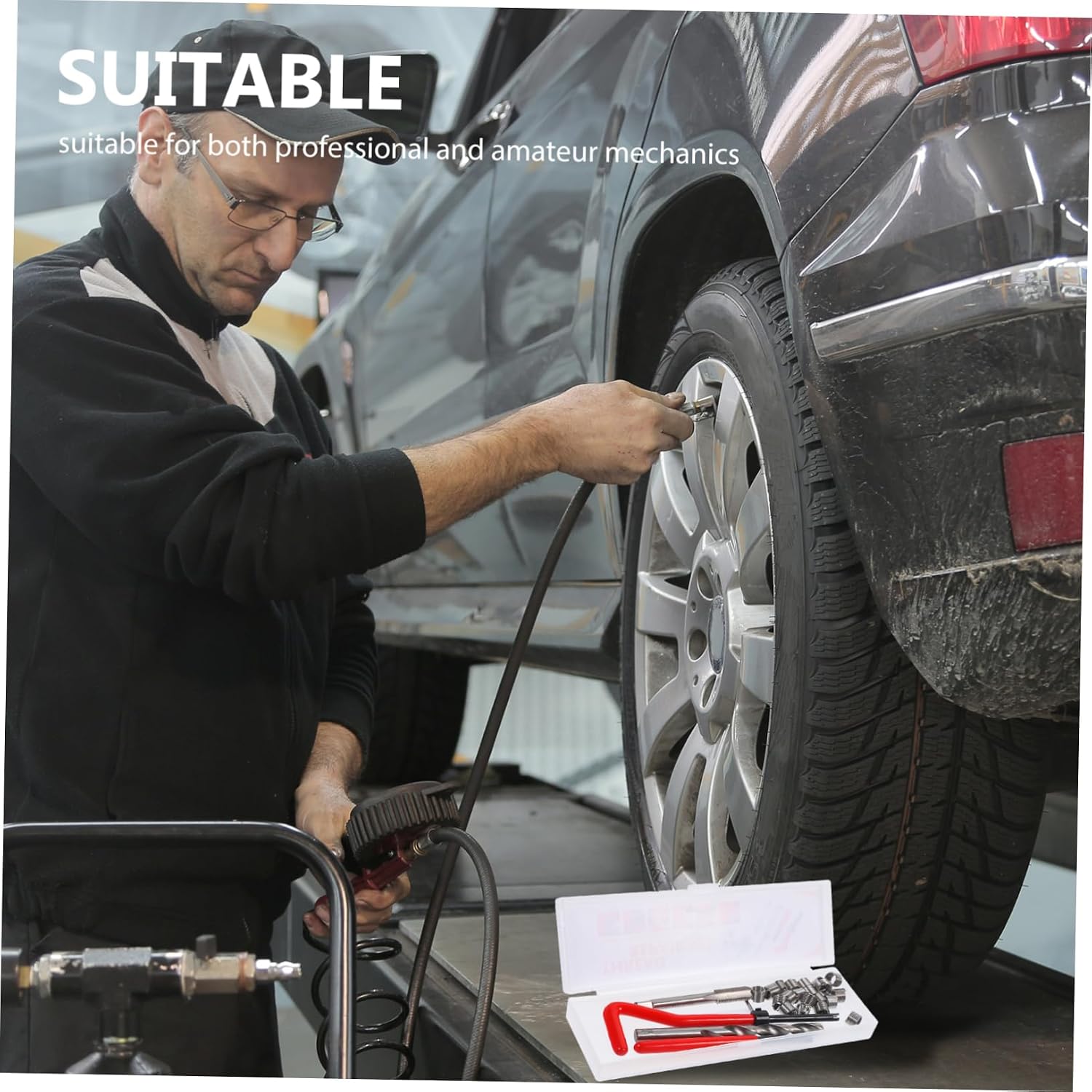 1Set Professional Thread Repair Kit Insert for Automotive Use Durable Construction User Friendly Design for DIY Enthusiasts and Professionals
