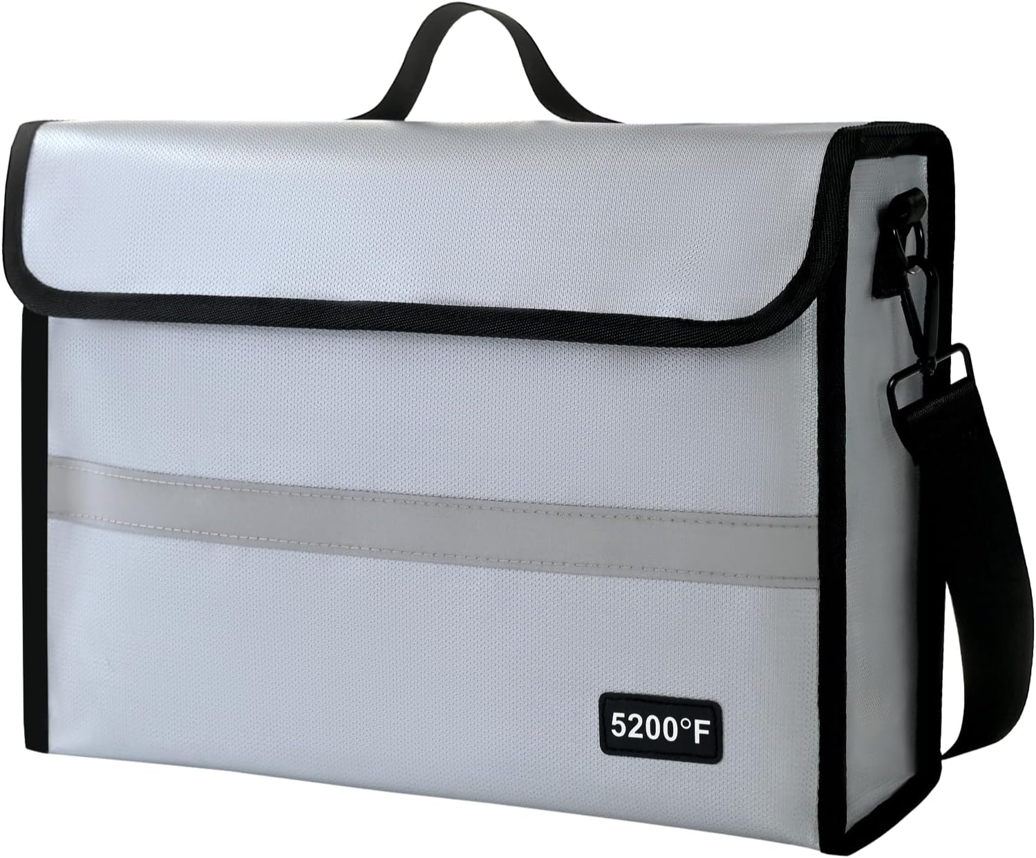 Organizador de documentos ignífugo, caja de documentos impermeable e ignífuga para el hogar, la oficina y los viajes (blanco-01)