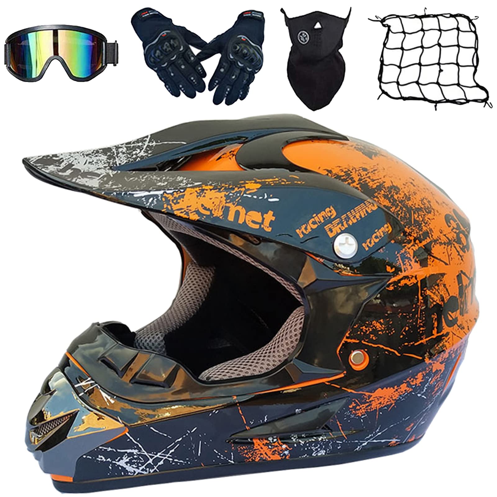 Casco Moto Niña Casco Motocross Niu00f1o ECE Homologado, Casco