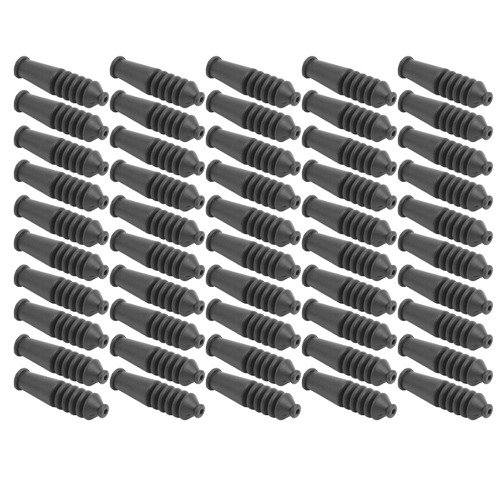 QANYEGN 50Pcs V Brake Cable Brake Boot Rubber, Mountain Bike V Brake Noodle Bend Cover, Bicycle Brake Line Rubber Dustproof Sleeves