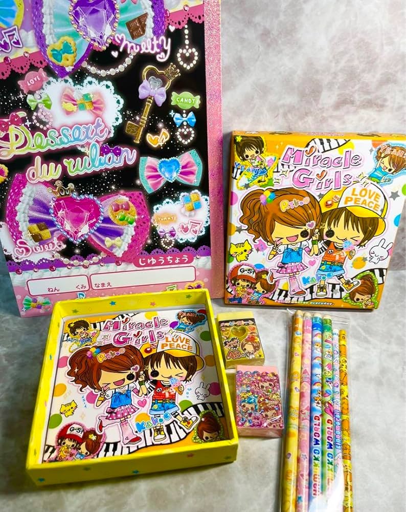 Amazon | 平成レトロ ミラクルガールズ ミニお道具箱 消しゴム