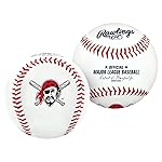 Rawlings MLB Pittsburgh Pirates Team Logo Baseball, White, 1