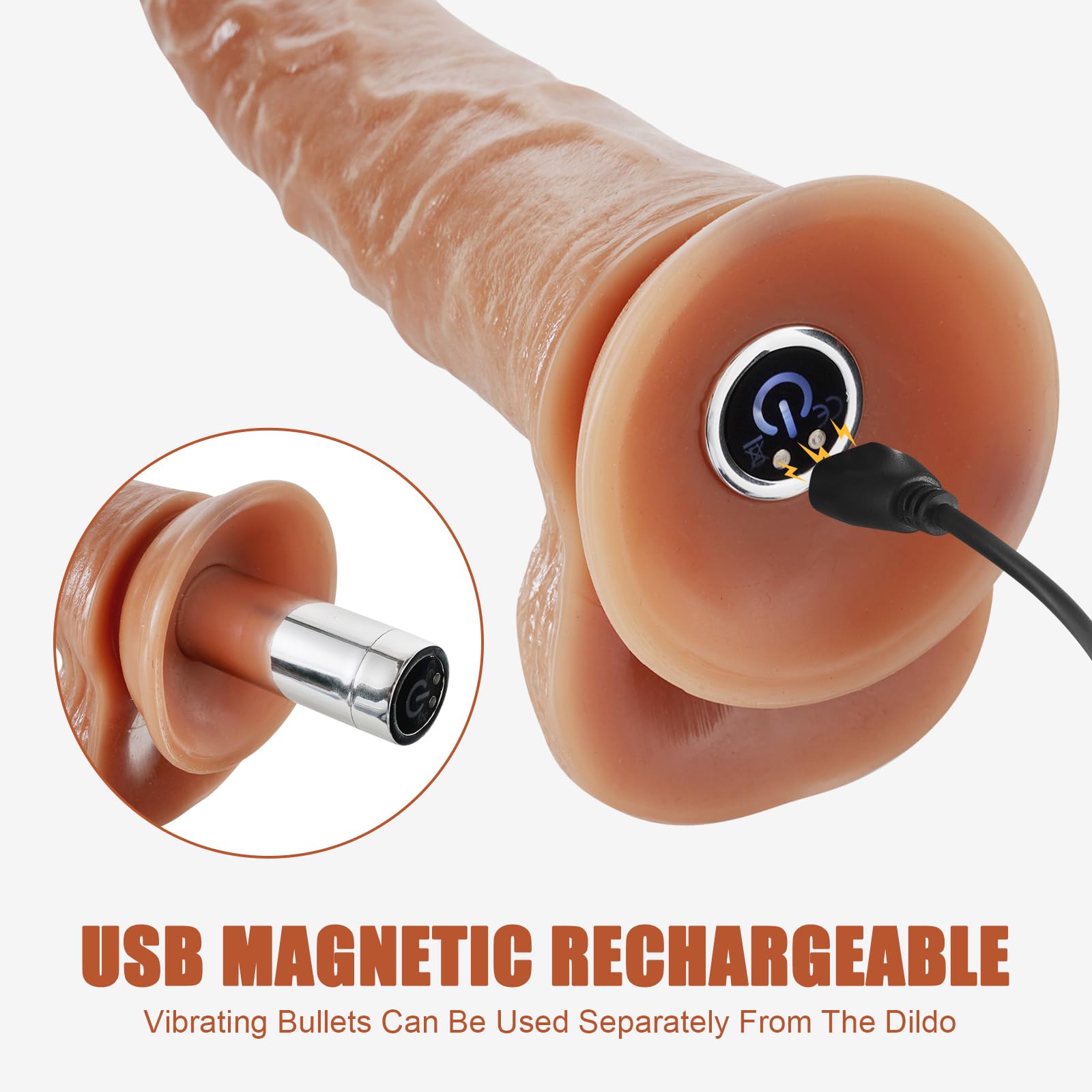 Strap-On Dildo vibrante realistici con vibratore a proiettile, stimolatori del punto G indossabile Massaggiatore della vagina, masturbatori femminile Giocattoli del sesso per donne coppia lesbica