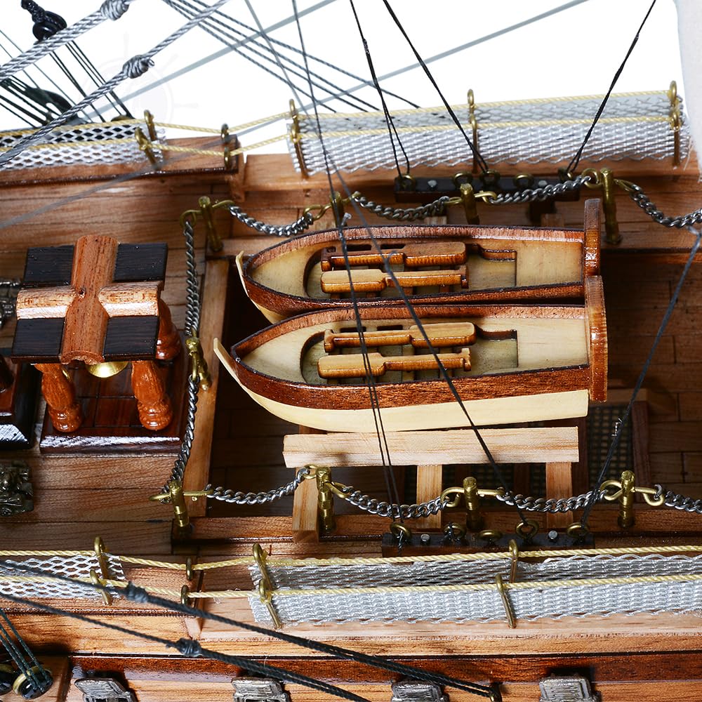 Old Modern Handicrafts Vele completamente storte completamente assemblate HMS Victory in edizione limitata, prodotte in sole 100 unità - Modello di nave di qualità museale - 30 x 10 x 27 pollici