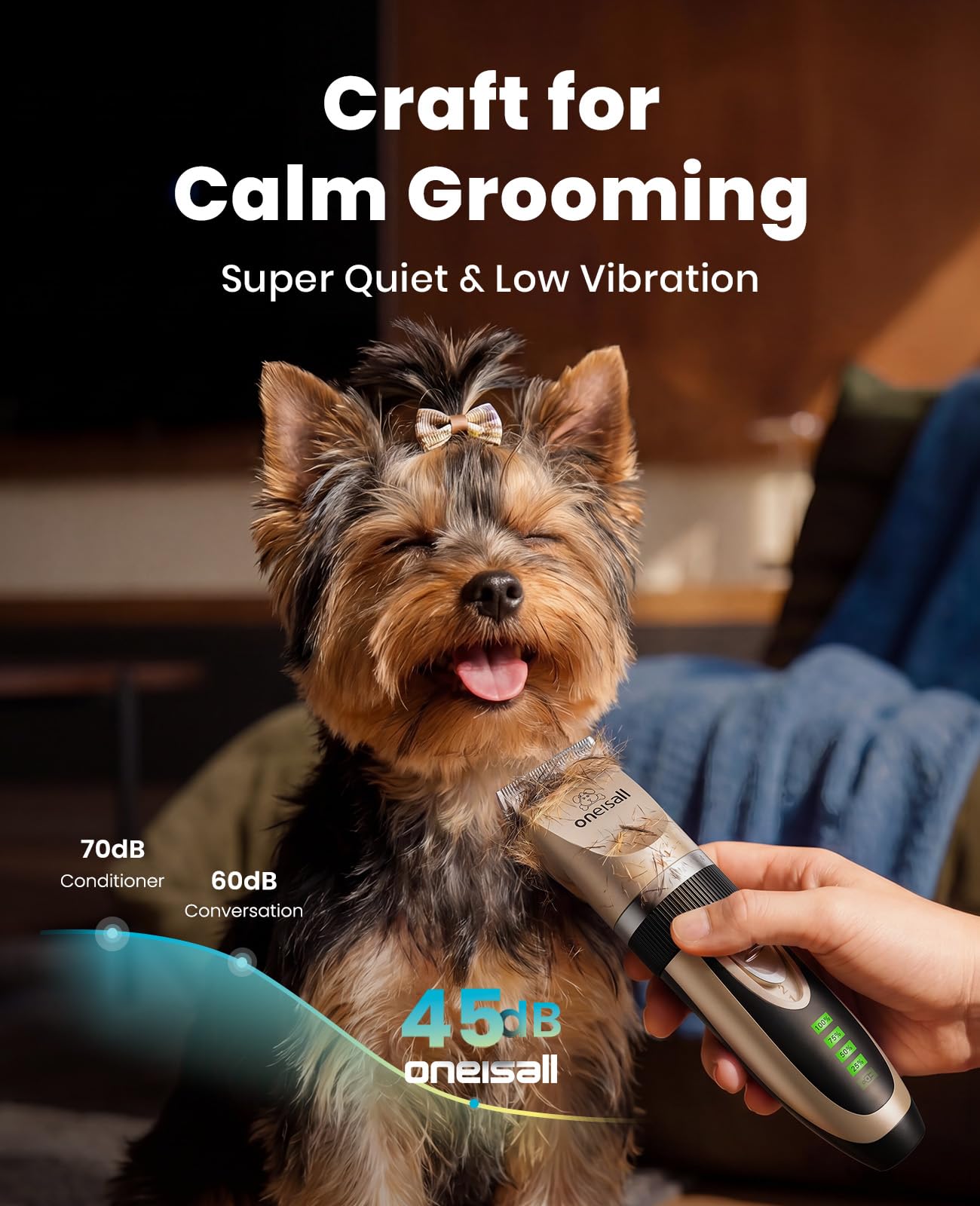 Oneisall Dog Clippers - Quiet & Powerful -2