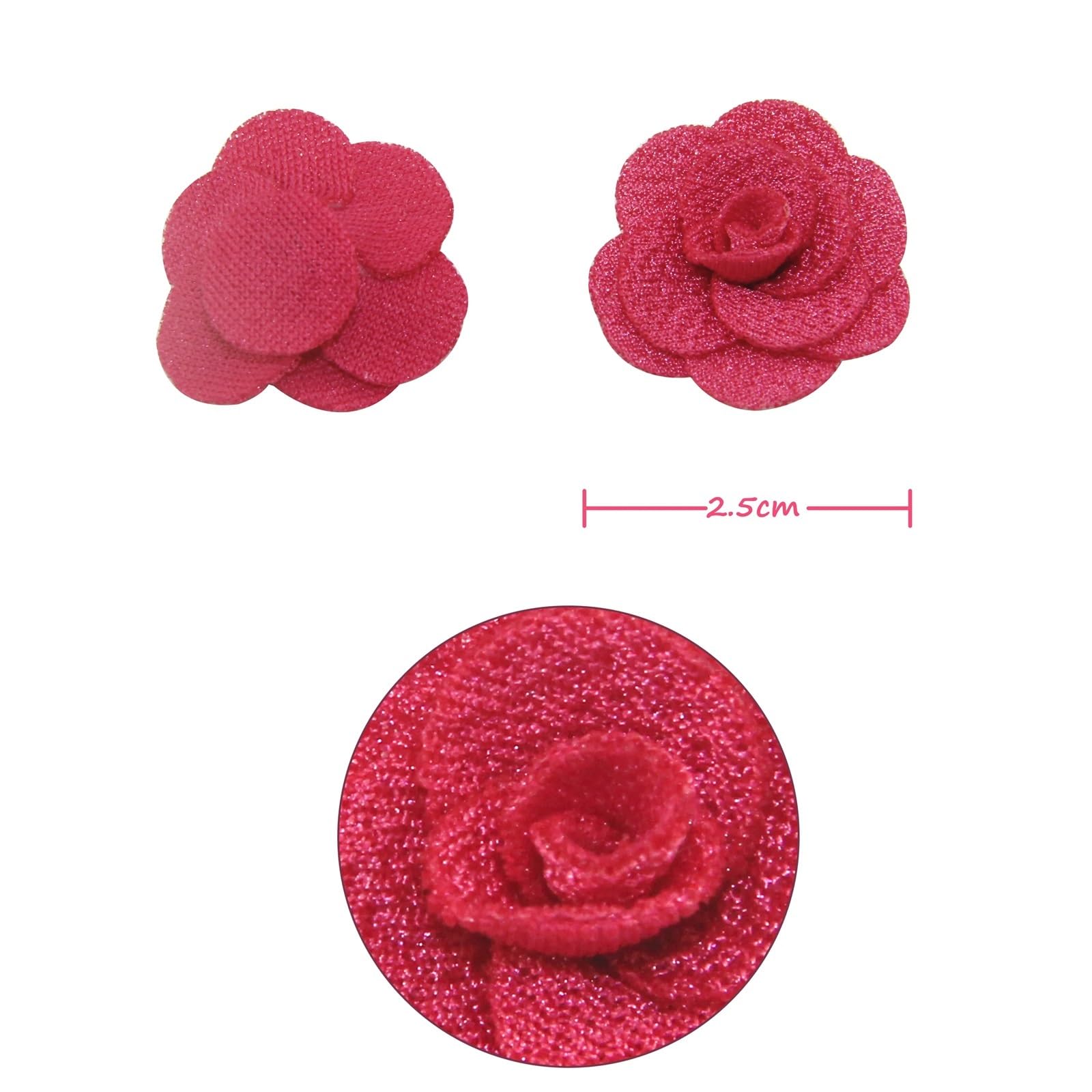 Sztuczne kwiaty z tkaniny, opakowanie 24 szt. 2,5 cm wielokolorowe szyfonowe kwiaty na ślub wakacje rzemiosło DIY wieniec dom ogród dekoracja