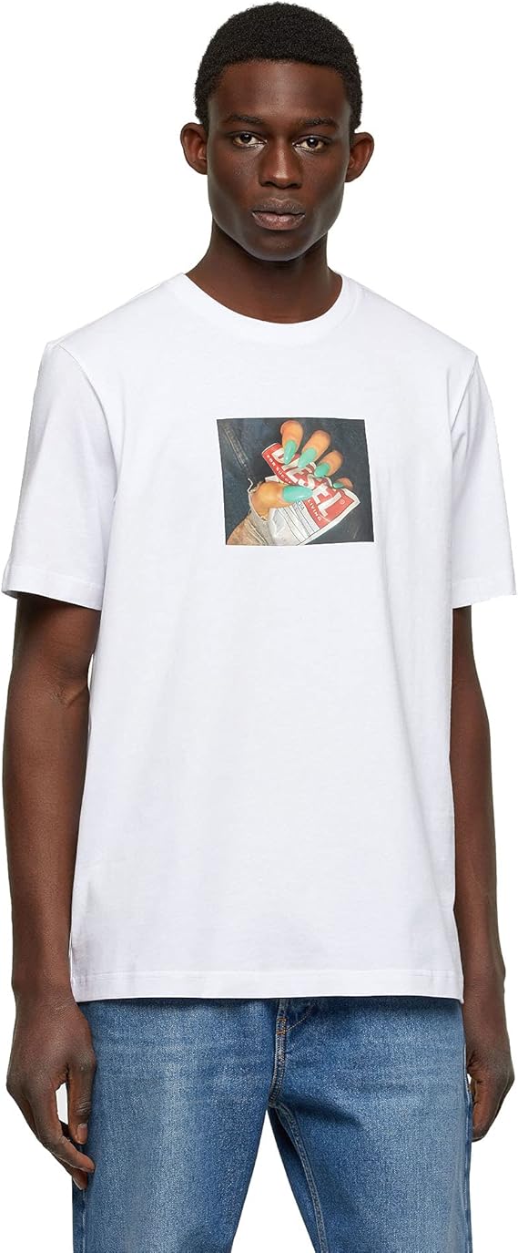 Amazon ディーゼル Diesel メンズ Tシャツ 半袖 クルーネック プリント A0180hayu Tシャツ カットソー 通販