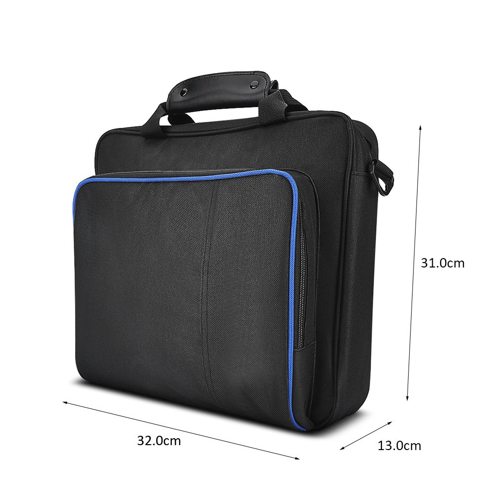 Sac de Rangement PS4 Sac à Main Sac Bandoulière Réglable en Nylon Sac de Transport Imperméable pour Playstation 4 et Accessoires