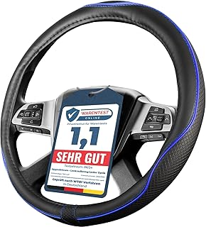 Upgrade4cars Truck Steering Wheel Cover 44-46 cm in Blue | Steering Wheel Protector Universal | Steering Wheel Cover for Summer and Winter | Car Accessories Interior Decoration
