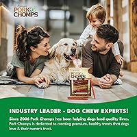 Vista 7 de Pork Chomps Masticables para perros, 5 pulgadas, 50 unidades, sabores variados: cerdo asado, pollo y tocino, golosinas de larga duración