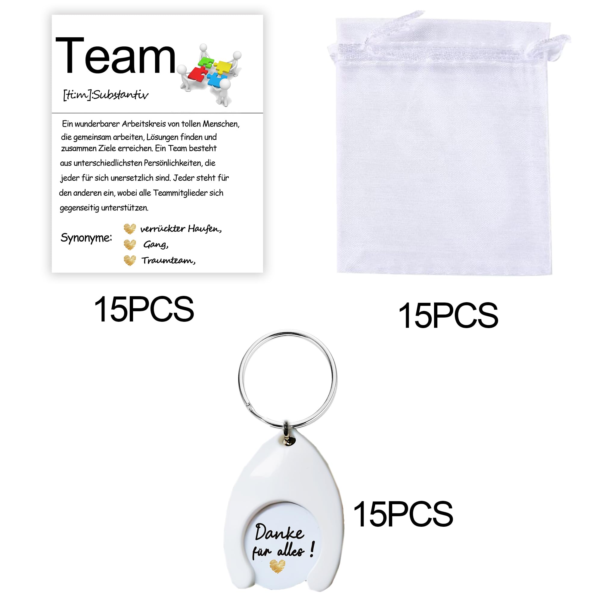 BIROYAL 16-delige set teamkaarten, collega's, cadeau, afscheidskaarten, kantoor en werk, collega's, medewerkers, kaarten, wenskaart, team, synoniem team, enkele kaart zonder enveloppen, bruin