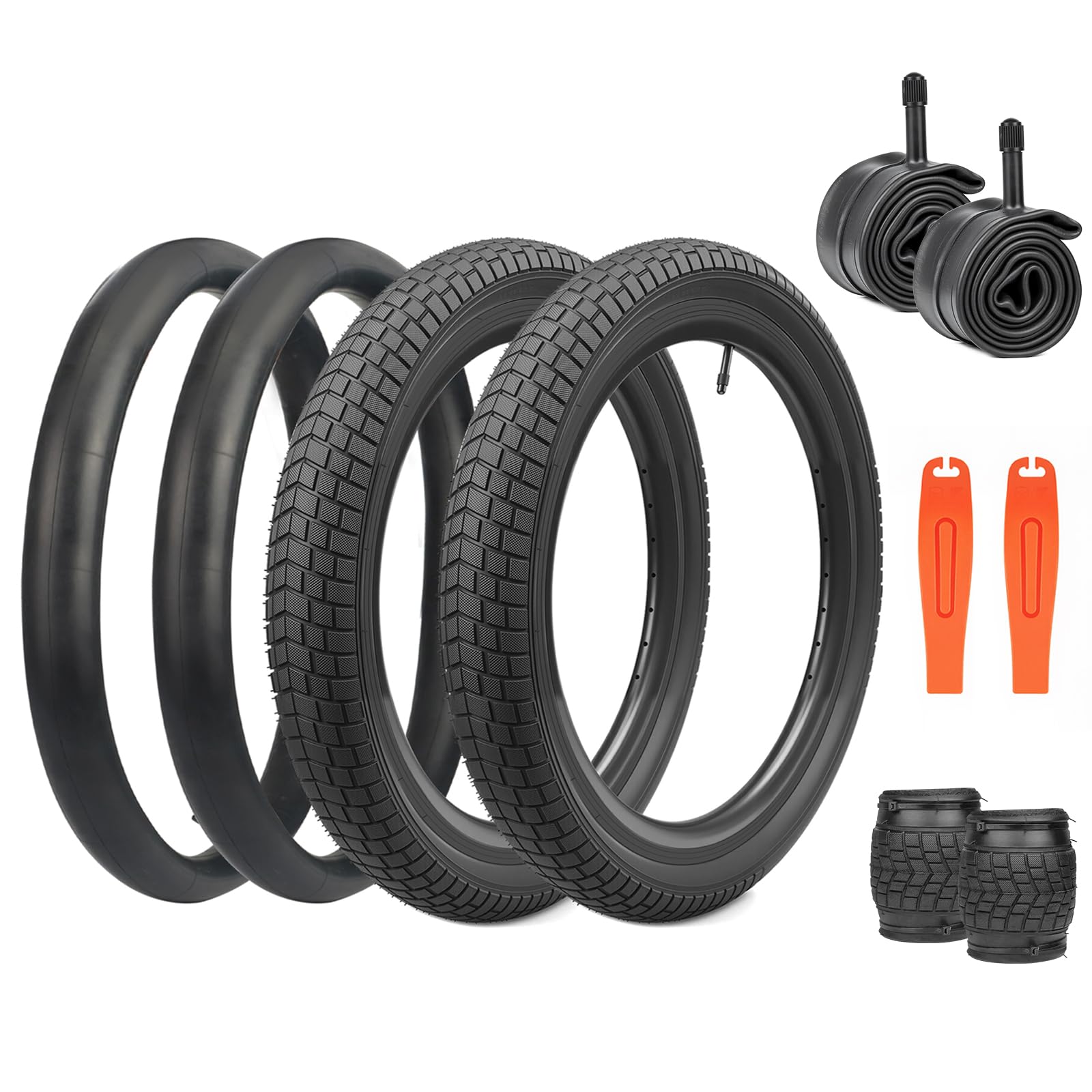 Pneumatici per bici 14/16/20 x 2,125, confezione da 2 pneumatici per bici da 14/16/20, pneumatici di ricambio pieghevoli, adatti alla maggior parte delle persone