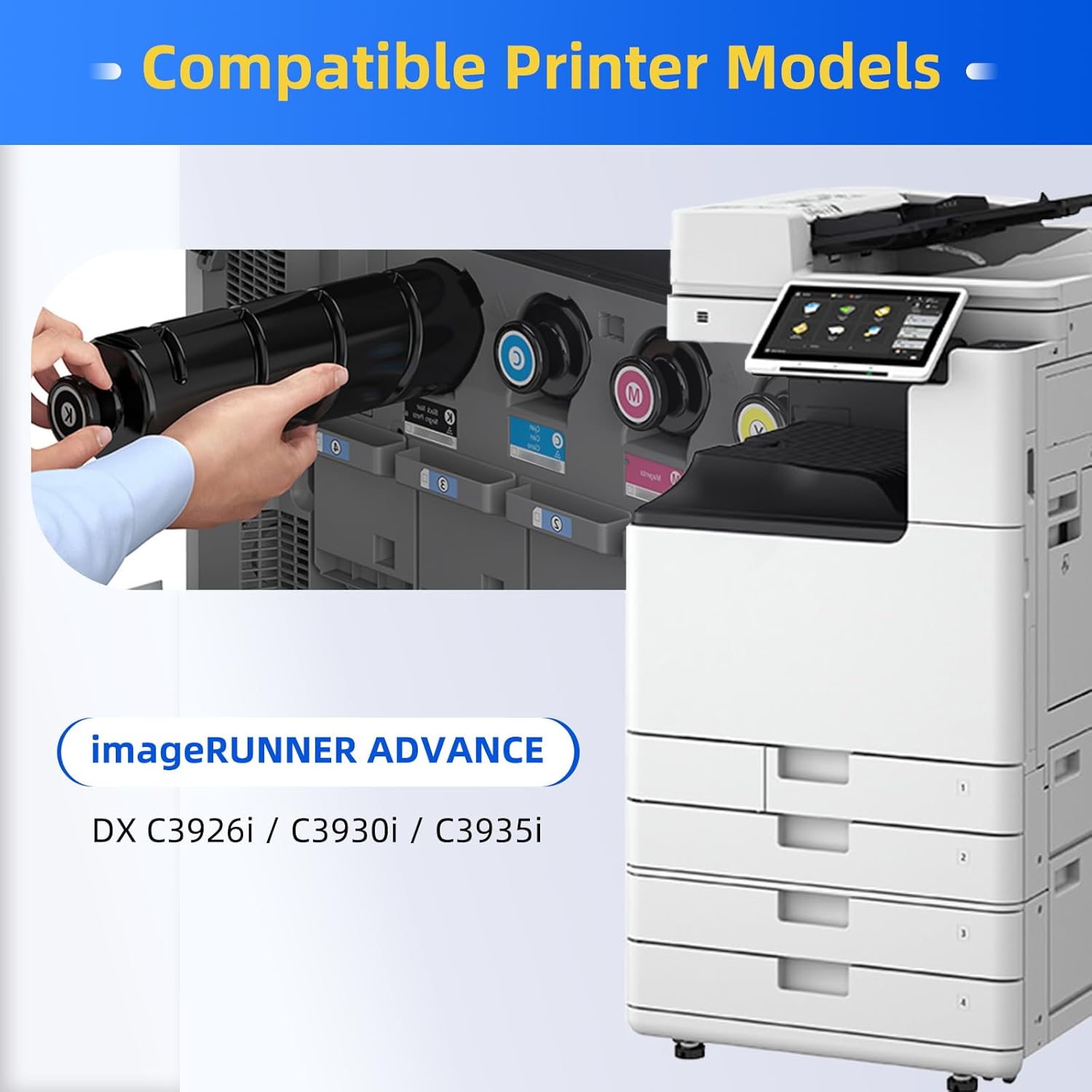 GPR-66 GPR66 Toner Compatible for Canon GPR-66 Toner 5753C003AA 5754C003AA 5755C003AA 5756C003AA for ImageRunner Advance DX C3926i C3930i C3935i Printer 4 Pack