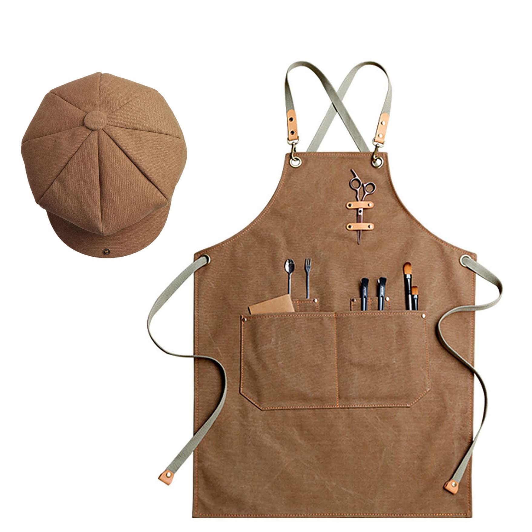 Delantal ajustable, delantal de cocina para hombres y mujeres con bolsillos, delantal de cocina para mujeres y hombres, para cocineros, restaurantes, bistró, barbacoa, escuela, universidad,