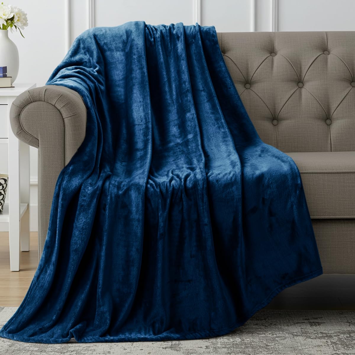 Amazon.com: Utopia Bedding Fleece Blanket Throw XL Size Navy