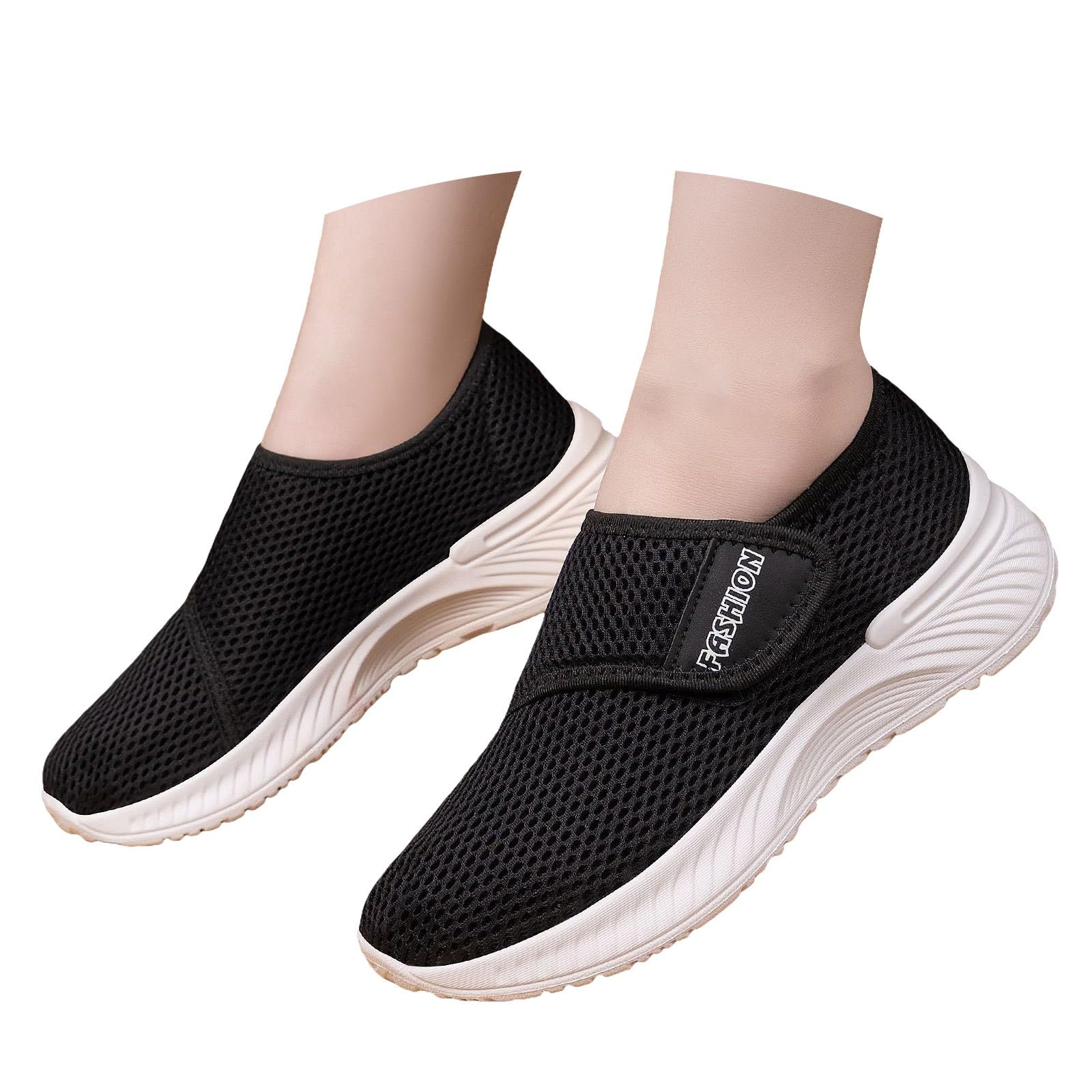 Generisch Scarpe ortopediche da donna, larghezza H, scarpe per diabetici