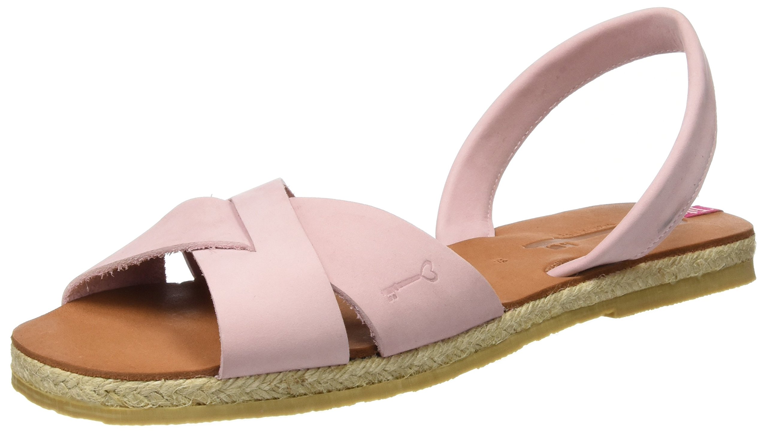 Titi CoutureWomen's Classic Flat Platform Sandals, Pink Silver Pink, 8.5 UK