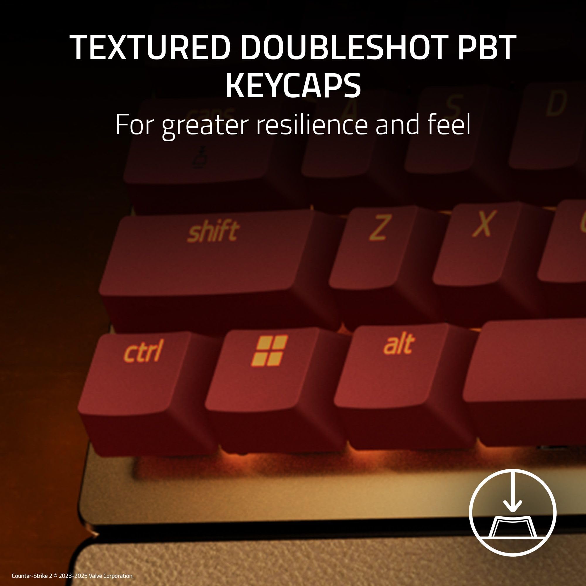 Razer Huntsman V3 Pro Esports Gaming Keyboard: Analog Optical Switches - Razer Snap Tap - Rapid Trigger - Adjustable Actuation - Media Keys & Dial - Doubleshot PBT Keycaps - Wrist Rest - Black