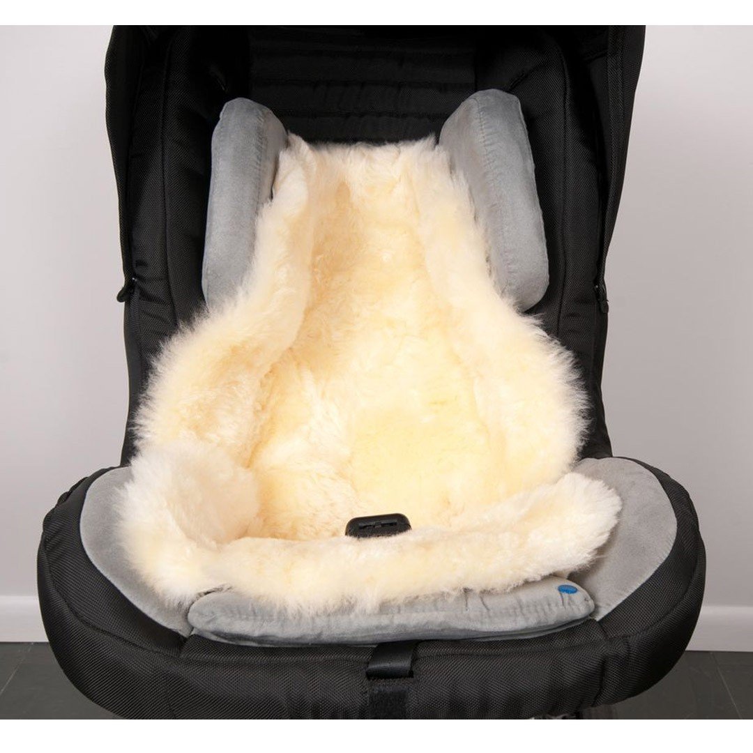 New Zealand Baby Lambskin Stroller or Car Seat Fleece - Universal Fit - Natural