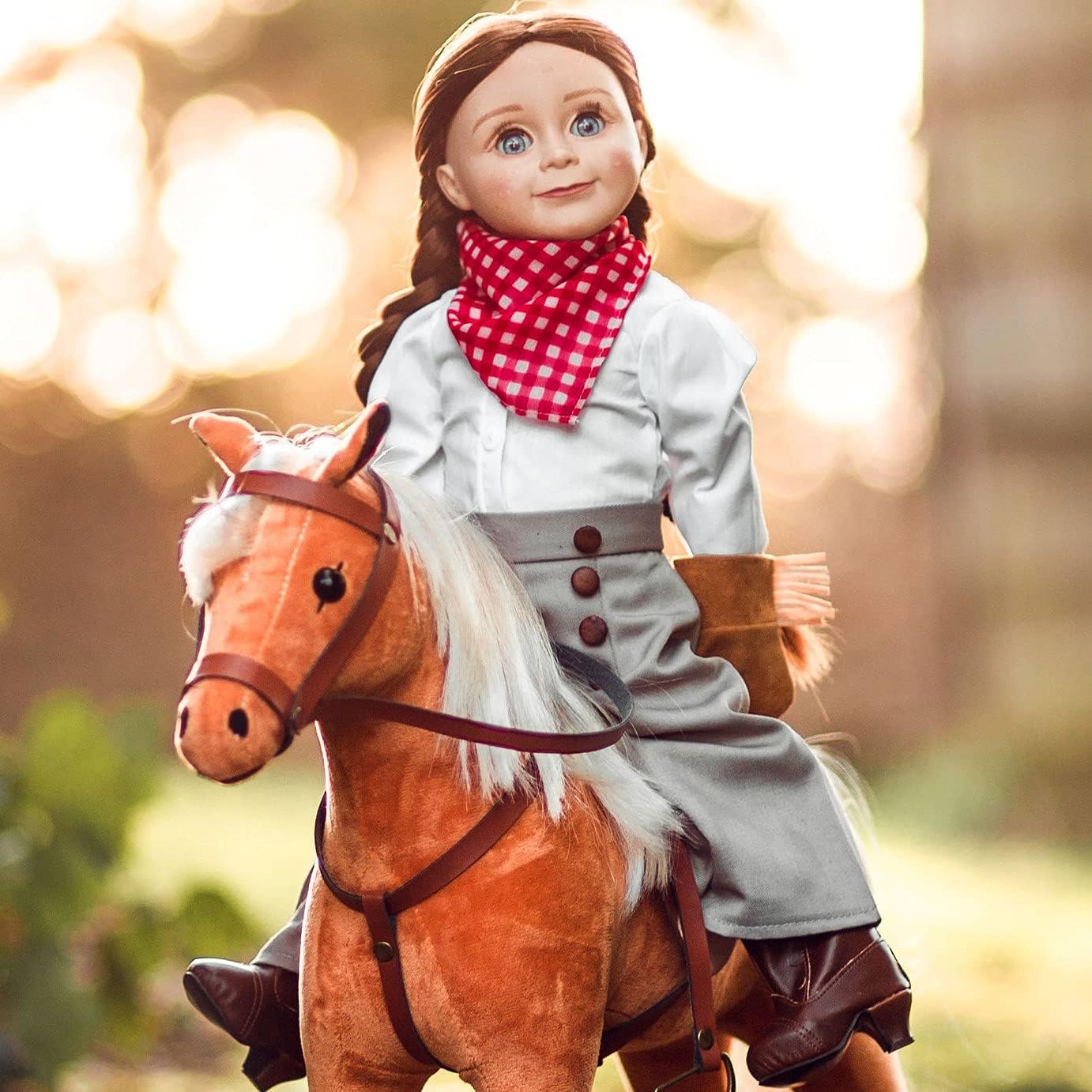 The Queen's Treasures 18 Inch Doll Clothing Accessory, 1890's Style Brown Boots Plus Shoe Box, Compatible for Use with American Girl Dolls and Clothes USA Small Business, Tariff Price